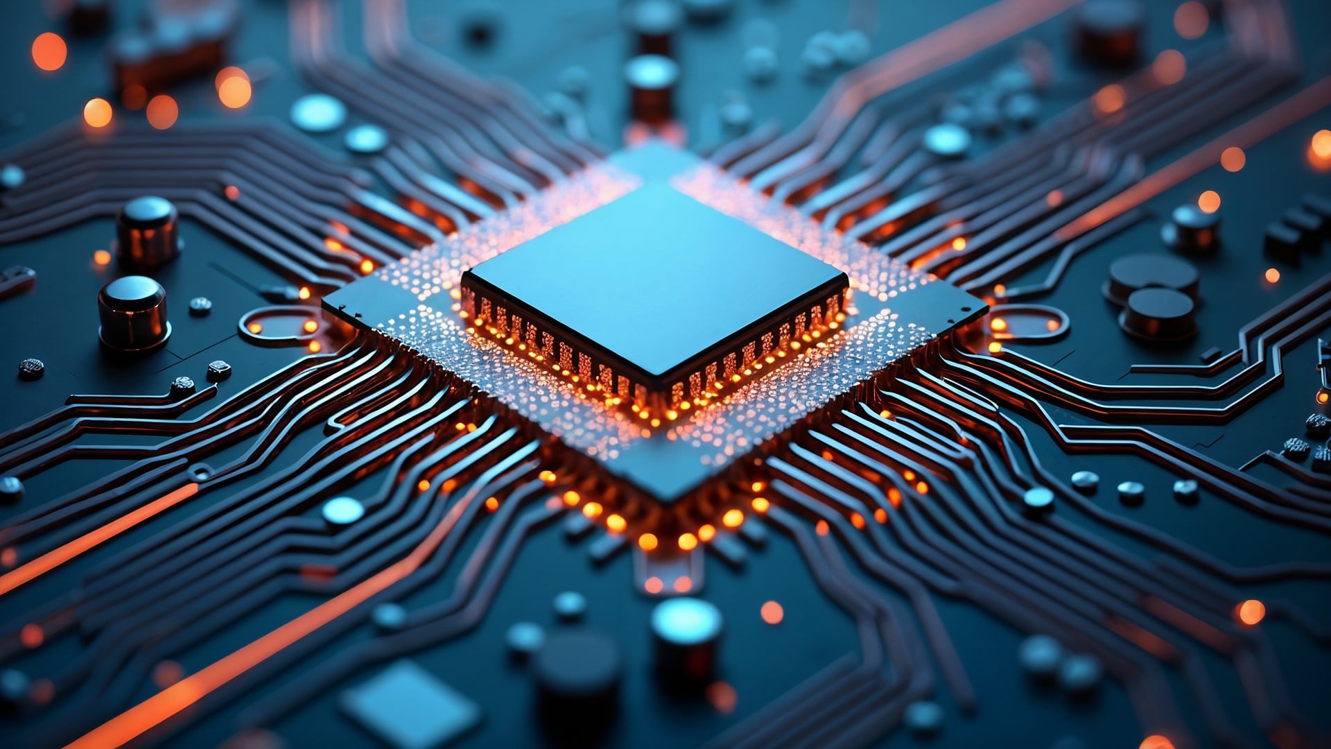 Künstliche Intelligenz, Cpu, Prozessor, Chip, Technologie, Digitalisierung, Halbleiter, Elektronik, Quantencomputer, Datenverarbeitung, Leiterplatte, Schaltkreis, Mikrochip, Transistor, High-Tech, Computerkomponente, Nanoelektronik
