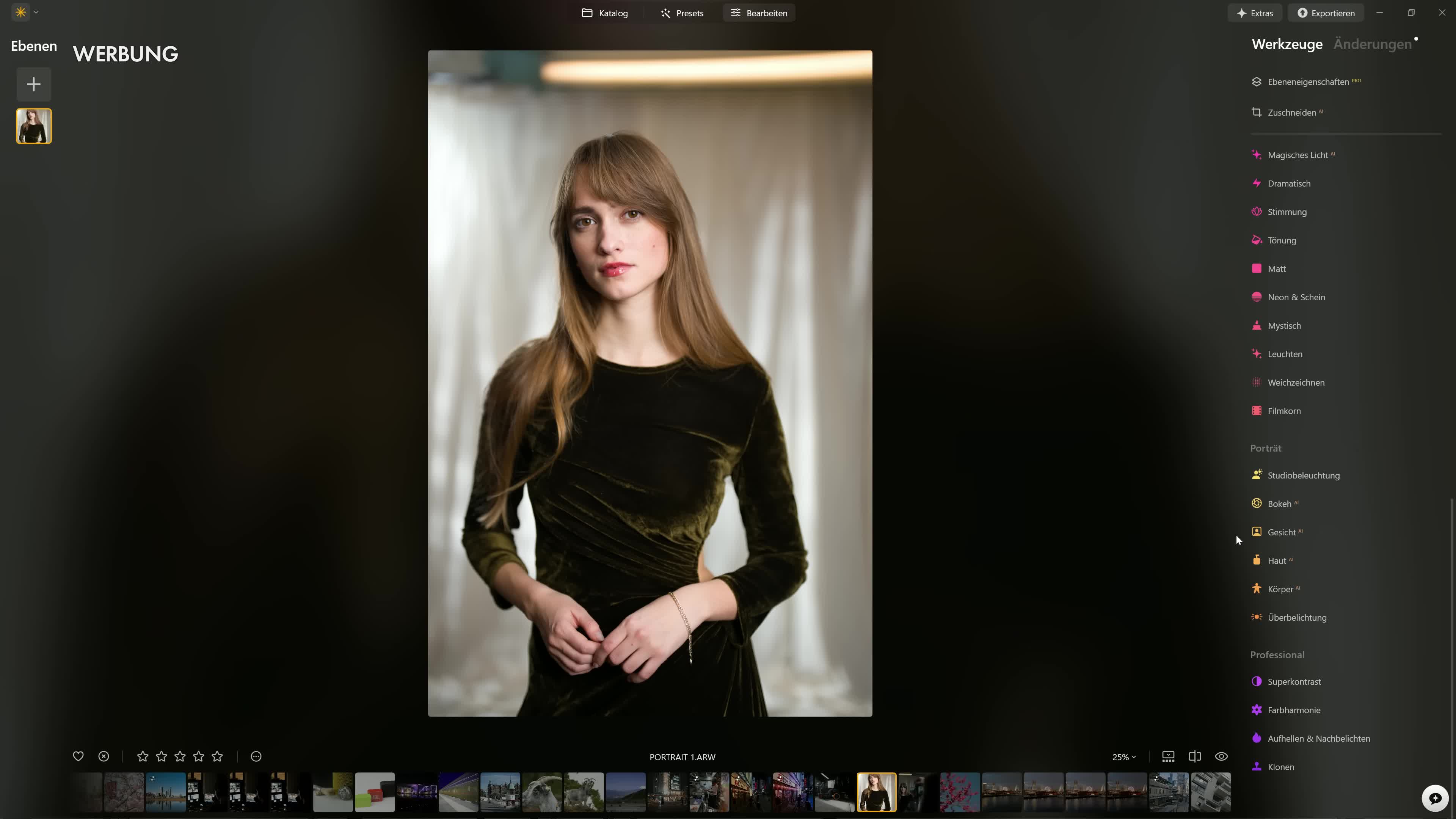 ValueTech, Bildbearbeitung, Software Update, Bokeh, Capture One, Luminar Neo, Skylum, KI Foto, Porträt Retusche, Hautretusche, Maskenkanten, Himmeltausch, RAW Entwicklung, Lightroom Alternative, Version 1.27