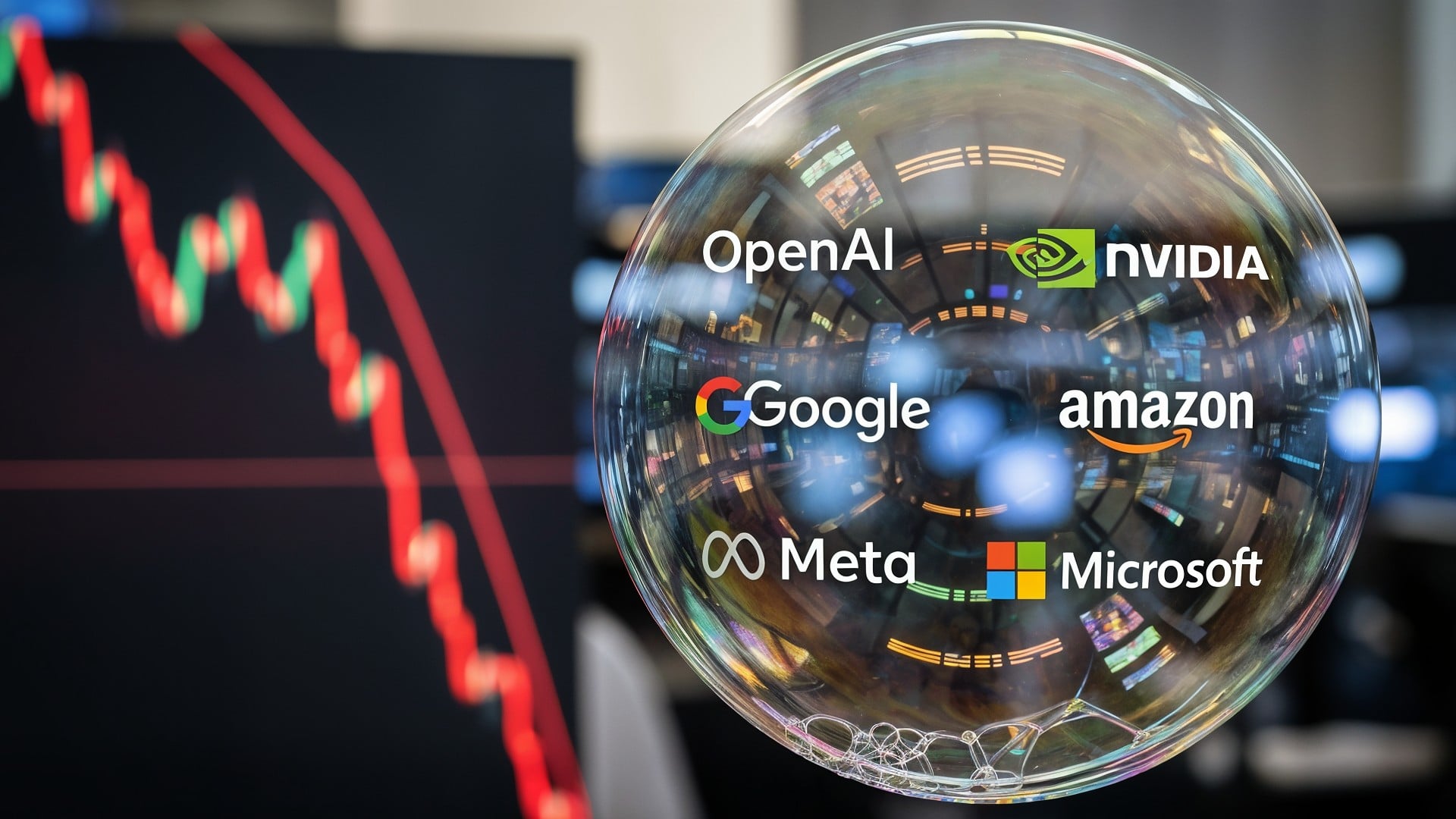 Microsoft, Google, Amazon, Ki, Künstliche Intelligenz, Nvidia, OpenAI, Meta, Krise, Technologieunternehmen, Finanzmarkt, Technologiesektor, Blase, Tech-Aktien, Kurseinbruch, Börsencrash, Spekulationsblase, KI-Hype