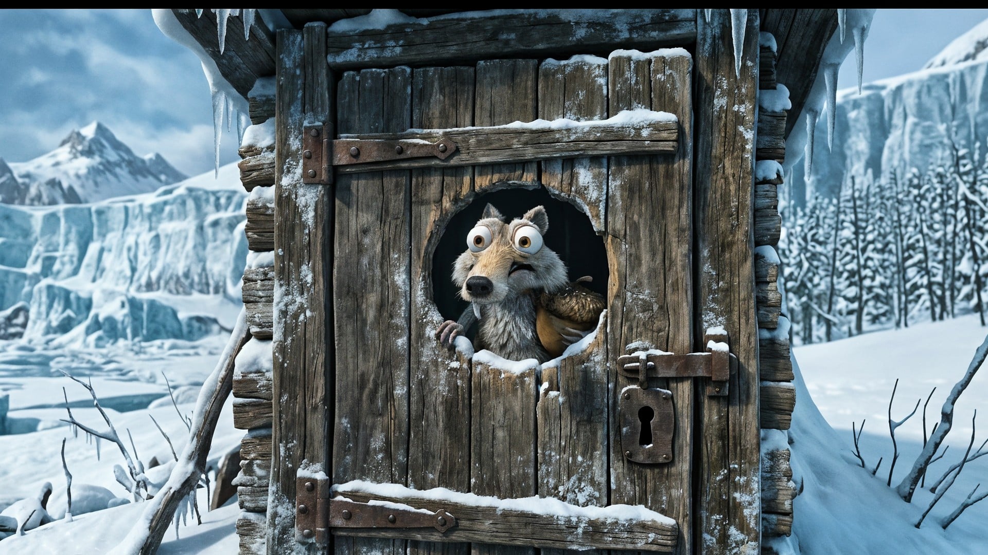 Toilette, Ice Age, Eichhörnchen, Eiszeit, Scrat, Schneelandschaft