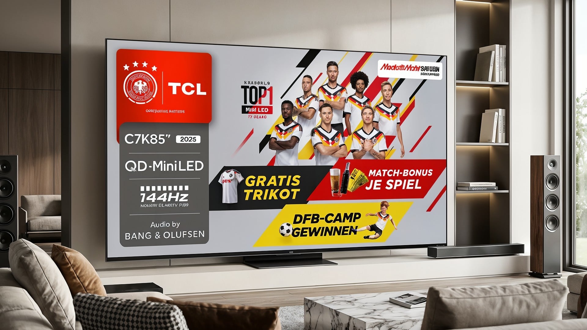 Tv, Fernsehen, Fernseher, 4K, TV-Gerät, Smart-TV, Smart TV, Ultra HD, UHD, UltraHD, TCL, QLED, Mini-LED-TV, TCL 85C7K