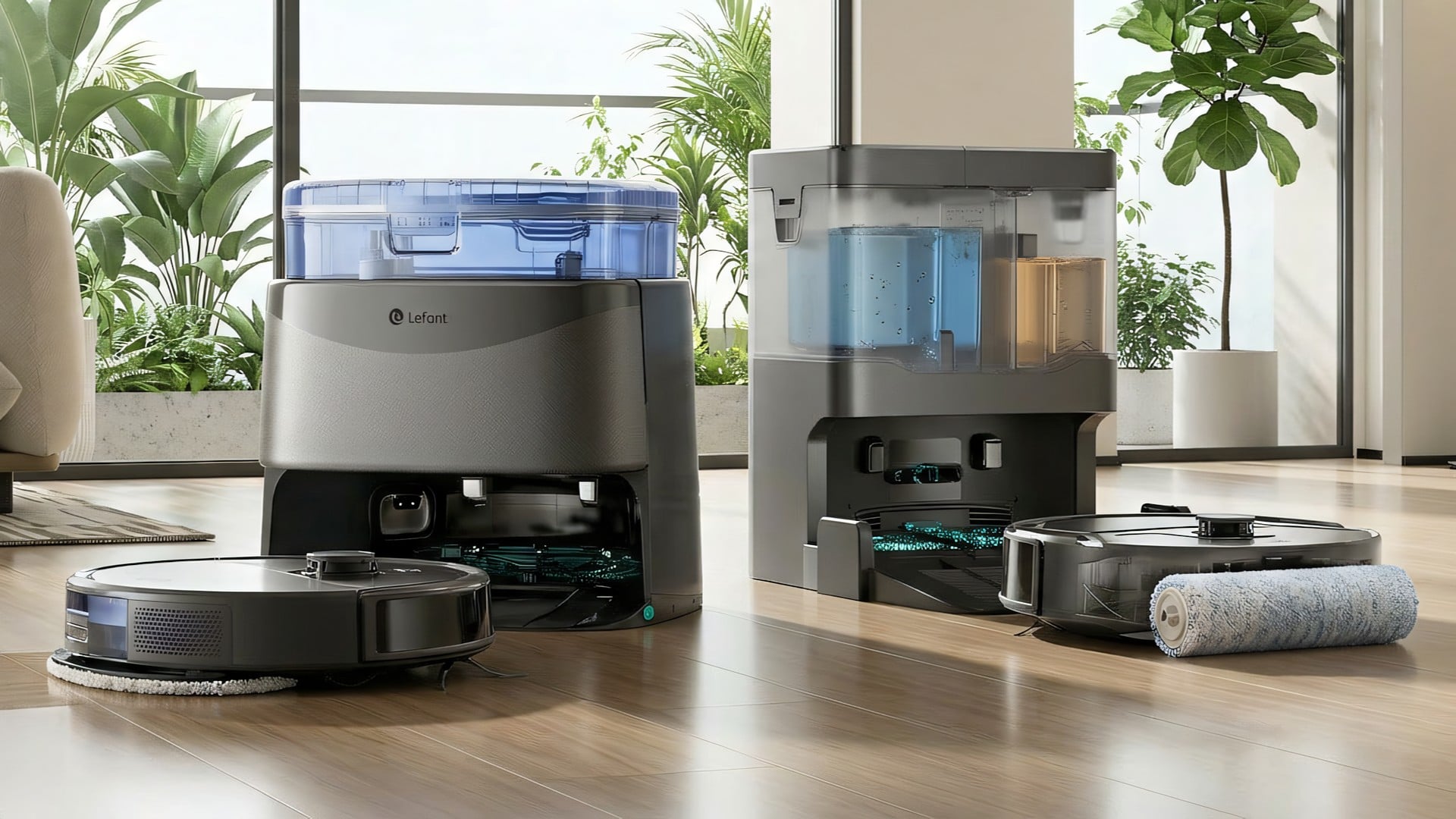Smart Home, Haushalt, reinigung, Haushaltsgeräte, Staubsauger, Smarthome, Saugroboter, Staubsaugerroboter, Wischroboter, Smart-Home, Wischfunktion, Saugen, Wischen, Saugwischroboter, Reinigungsstation, Absaugstation, Lefant