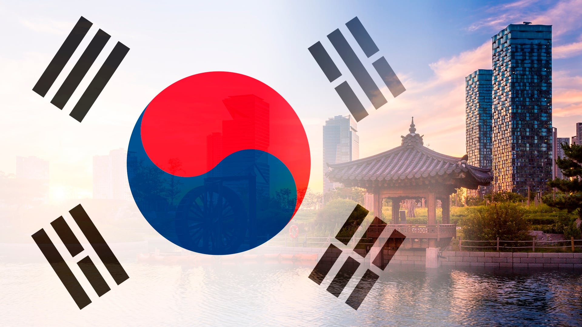 Flagge, Südkorea, Fahne, Länder, Wappen, Korea, Asien, Fahnen, Country