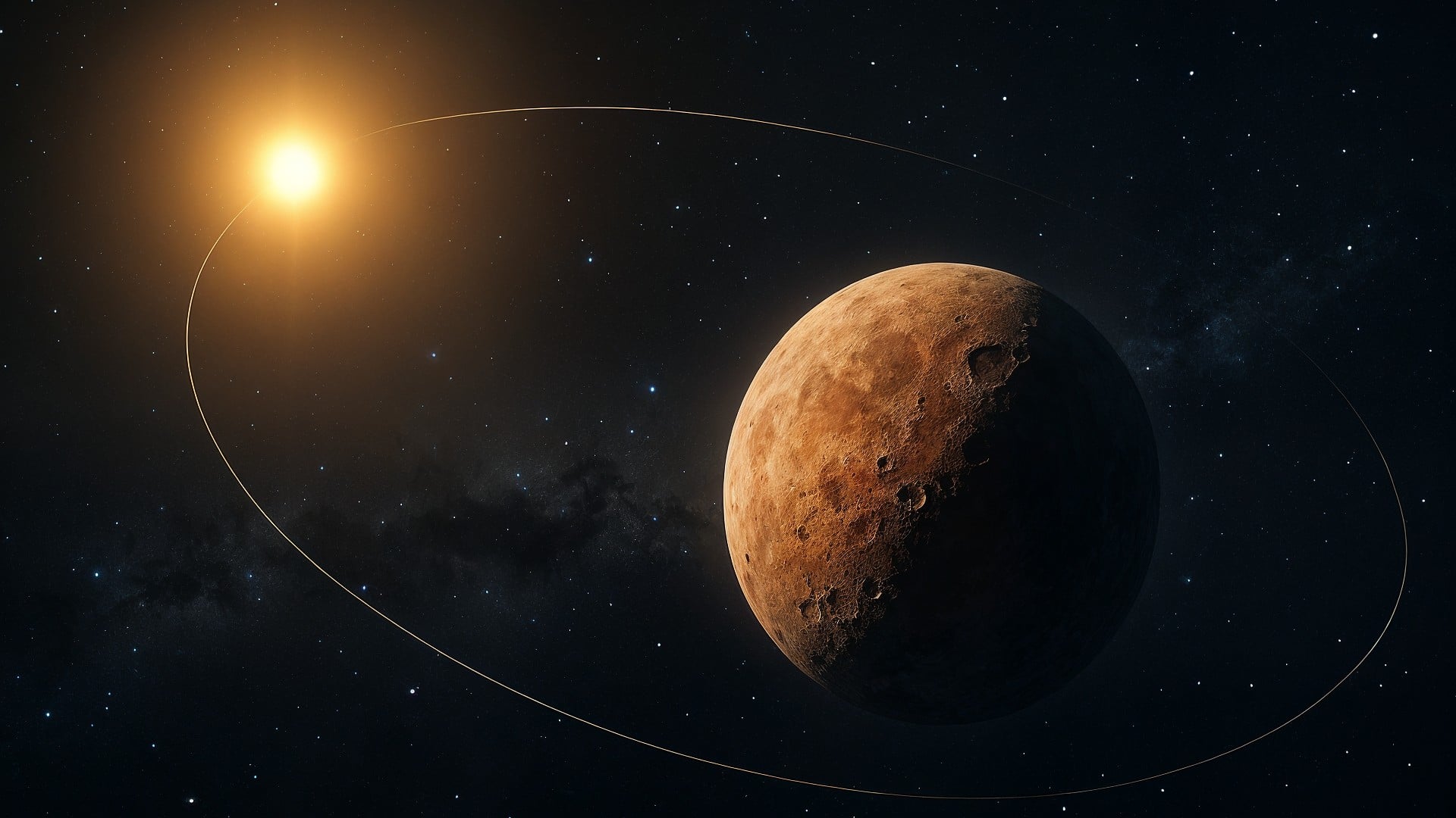 Raumfahrt, Astronomie, Weltraumforschung, Sonnensystem, Astrophysik, Galaxie, exoplanet, Kosmische Strahlung, Krater, Planetenoberfläche, Roter Planet, 2017 OF201, Sternenlicht, Planetenumlaufbahn, Planetenrotation